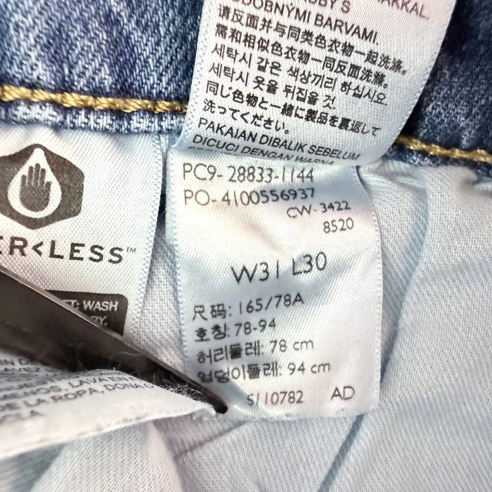 Levi's 512 Slim Taper Jeans Mens 31x30 Light Wash Blue Denim Stretch Levis